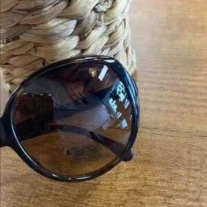 ??❤️‍??Chic Black Chanel Sunglasses with leather arms CHANEL | Accessories | Chic Black Chanel Sunglasses With  main image 2